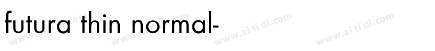 futura thin normal字体转换